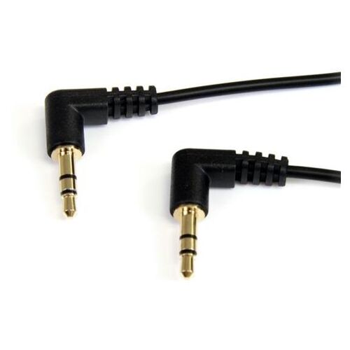 StarTech.com Câble audio stéréo Mini-Jack 3,5mm slim coudé à angle droit de 1,8 m - M/M