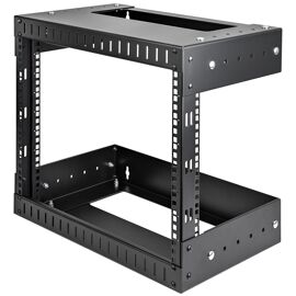 StarTech.com Rack Réseau Mural 8U à 2 Montants, Rack Serveur 19" à Cadre Ouvert avec Profondeur Ajustable, Rack de Données Mural pour IT/AV/Panneau de Patch/ Equipement IT - Écrous et Vis de Fixation Inclus