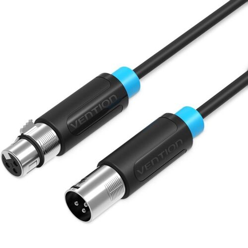 Cable XLR Male 3pin vers XLR Femelle 3pin 2m