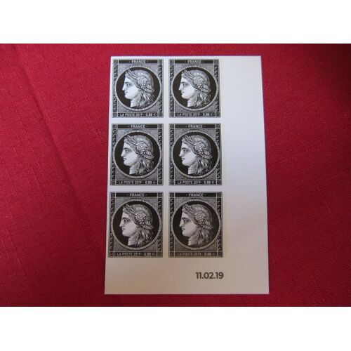 Coin Daté "11-02-19" De 6 Timbres Type Céres 0.88€ Venant Du Bloc N° F5305 "Pour Les 170 Ans Du Timbre"