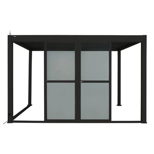 Portes Coulissantes Pour Pergola Evora Long 4 M Polycarbonate Graphite - Hespéride