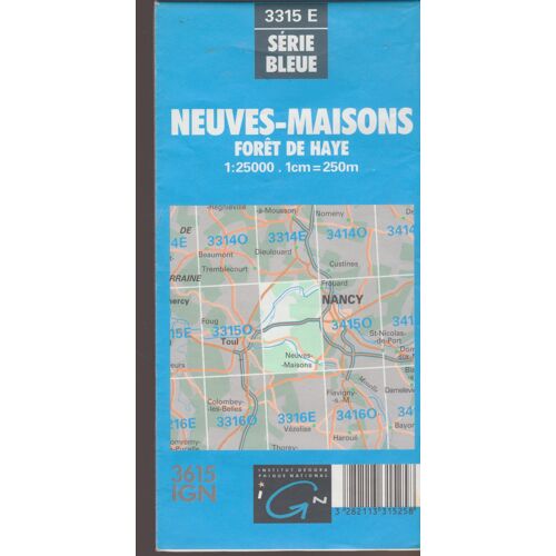 Neuves Maisons Forêt De Haye Carte Ign 3315 E - 1:25000