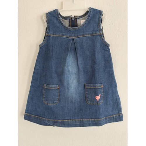 Robe Bébé Fille 12 Mois Kimbaloo En Jean Doux – Zip Pratique – Très Bon État