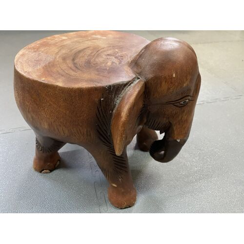 Petit tabouret éléphant en bois porte Piédestal plantes porte plantes elephant en bois