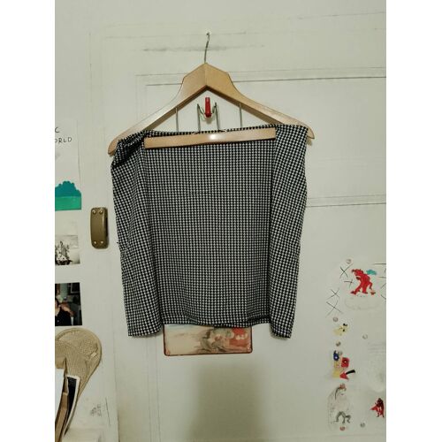 Jupe Noire Motifs Blancs 44 Xxl Shein.