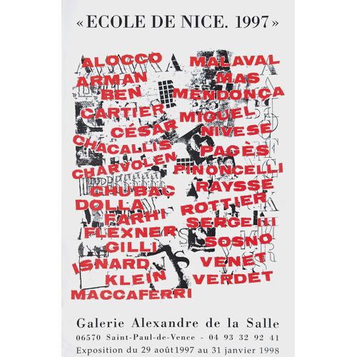 Fernandez Arman - Affiche - Galerie Alexandre De La Salle - Ecole De Nice