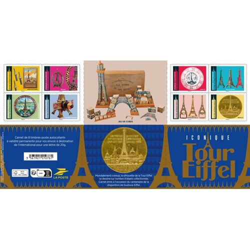 France 2023, Très Belle Bande Carnet Yvert 2300, 8 Timbres Neufs** Luxe Autoadhésifs Yvert 2300 À 2307, Iconique Tour Eiffel, Validité Permanente Monde Entier, Pour Collection Ou Affranchissements.