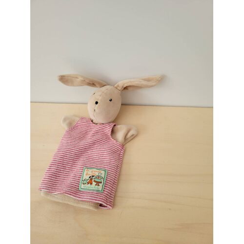 Doudou lapin beige rouge la grande famille moulin roty