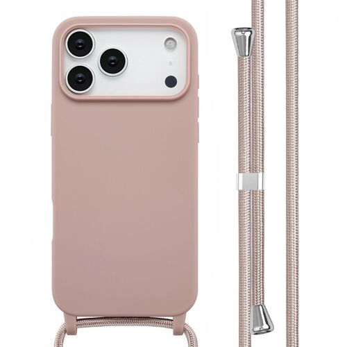 imoshion Coque en silicone avec cordon iPhone 17 Pro Max Sand Pink