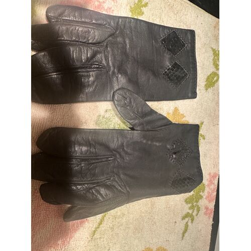 Gants Cuir Noire Femme Vintage
