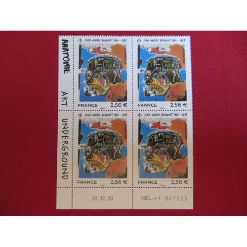 Bloc De 4 Timbres Jean-Michel Basquiat N° 5466 (Coin Daté 28/12/2020)
