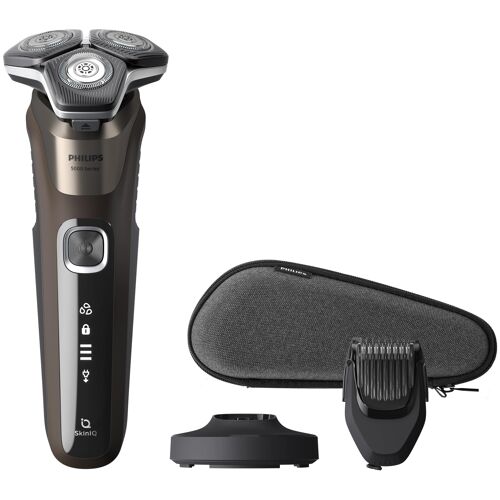 Philips Shaver Series 5000 S5886/38 Rasoir Pour Homme Rasoir Rotatif Tondeuse Noir Et Marron