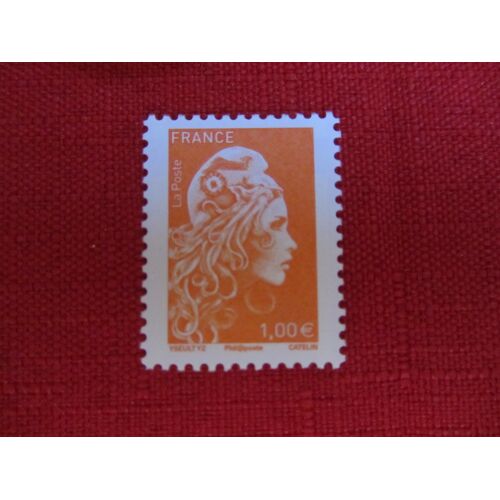 Marianne L'Engagée N° 5254 Orange 1 Euro : Variété Phosphore À Cheval