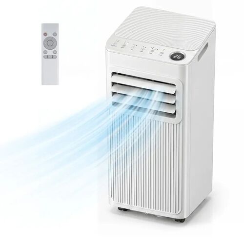 Climatiseur Mobile 9000BTU 2,6kW Wifi 4 en 1 R290 COSTWAY-Refroidissement,Déshumidificateur,Ventilateur,Mode Veille-Kit Fenêtre-42¿