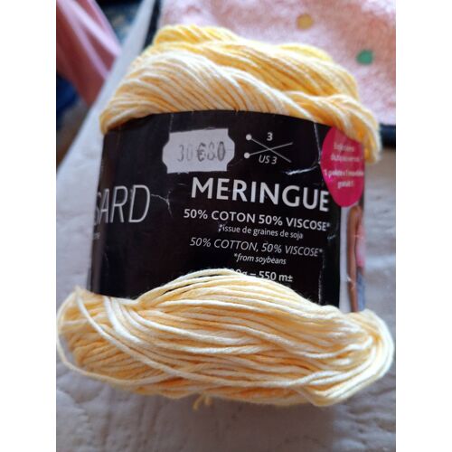 3 Pelotes Meringue Jaune Neuves Plassard