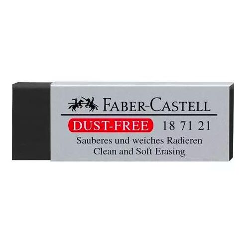 Faber-Castell 187121 Gomme À Effacer Plastique Noir