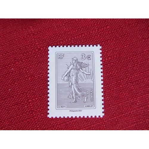 Timbre Semeuse Lignée N° 5532 Violet 3€ Venant Du Feuillet Anniversaire Des 100 Ans Du Premier Timbre De Semeuse Lignée (Tirage Limité)