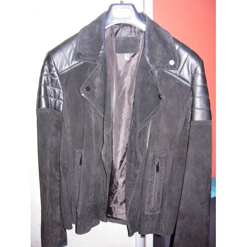 Blousons Cuir Noir Marque Violeta By Mango T Xl 48/50