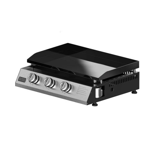 Black+decker - Plancha gaz 7.35kw plaque acier émaillée 58x36cm BXOP7350F