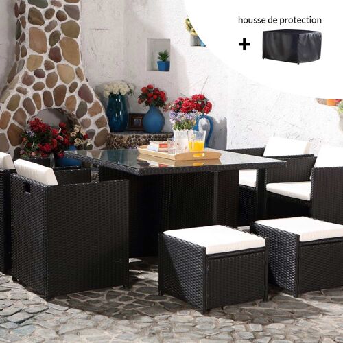 Miami 8 Noir/Blanc + Housse De Protection