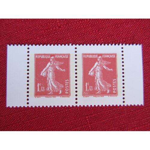 Paire "Semeuse 1.43e" N° 5608 Lettre Prioritaire Venant Du Carnet N°1530