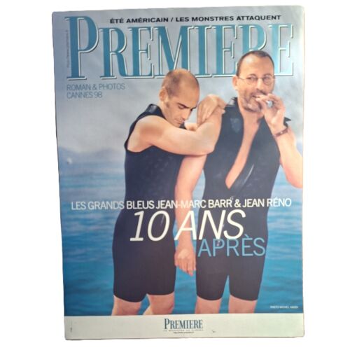 Affiche Cartonnée Publicitaire Pour Librairie : Première - Jean Marc Barr Et Jean Réno - 1998