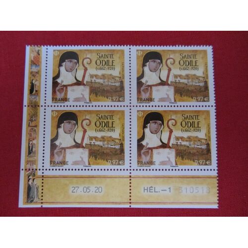 Bloc De 4 Timbres Sainte Odile (Coin Daté 27/05/2020)