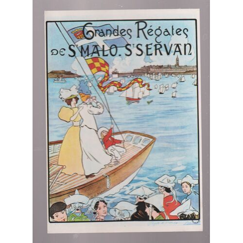 Grandes Régates De St Malo - St Servan - Illustration M.E.Renault