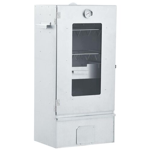 VidaXL 3200771 enfumoir Acier galvanisé, Verre Copeau de bois