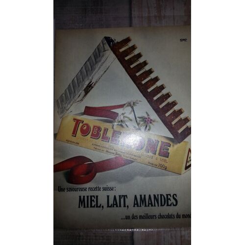 Publicité Papier: Toblerone, Parue Dans La Presse En 1970