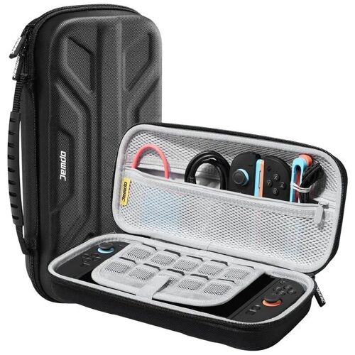 Étui de transport rigide Nintendo Switch 2 Switch Housse protection style Mechanical noir compartiments cartouches jeux pour sac