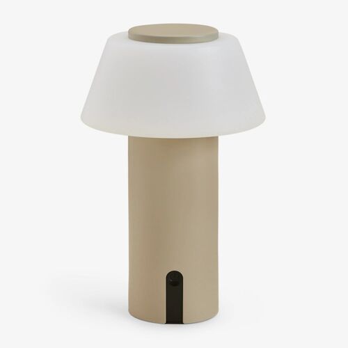Lampe De Table Led Sans Fil Pour Extérieur En Fer Socotra Tapioca Beige