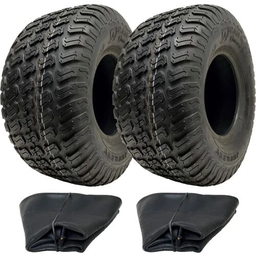 13x6.50-6 Lawnmower Grass Tyre & Tube P332 Multi Turf 4ply Road Legal (Set of 2)