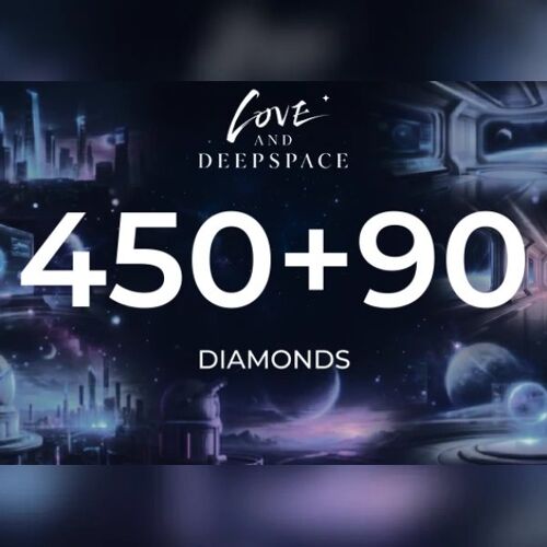 Love and Deepspace - 450 Crystals+90 Diamonds Direct Top-Up - GLOBAL