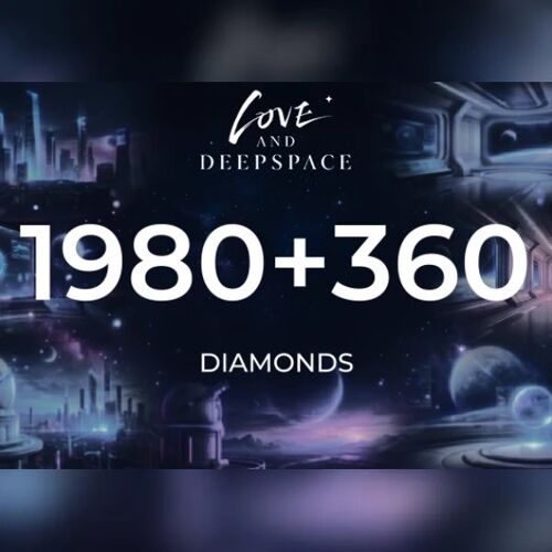 Love and Deepspace - 1980 Crystals+360 Diamonds Direct Top-Up - GLOBAL