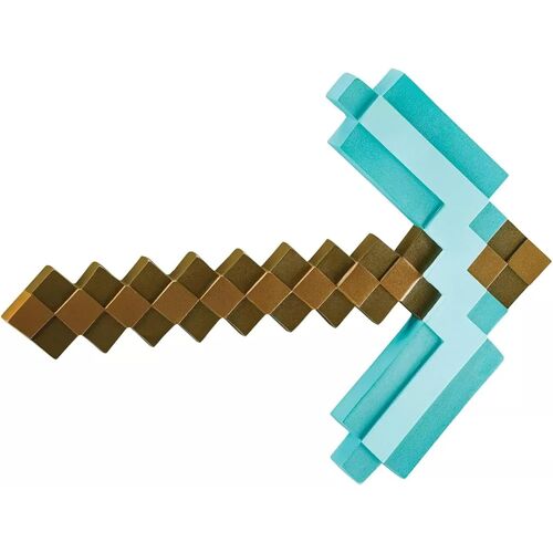 Disguise Accessoire de déguisement pioche en diamant Minecraft, sous licence officielle, inspiré du jeu Minecraft emblématique, idéal pour se déguiser à Halloween pour garçons, détails pixelisés, taille unique