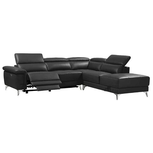 Vente-unique FABIEN Canapé d'angle 5 siège(s) Anthracite et Gris