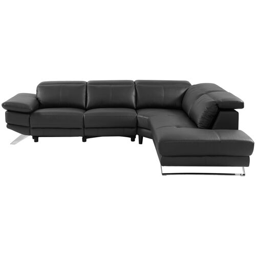 Vente-unique PUNO Canapé d'angle 6 siège(s) Noir