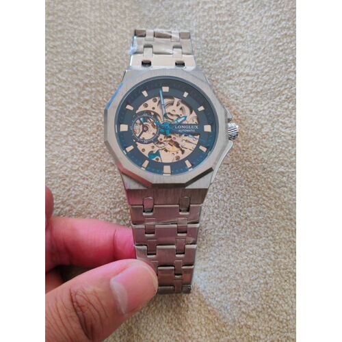 Montre Automatique Longlux Squelette Acier
