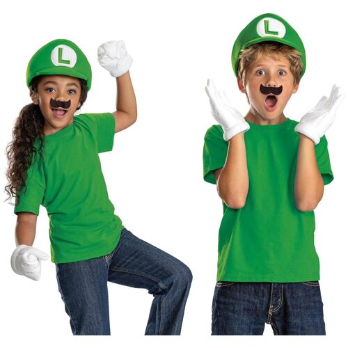 Disguise Kit D'accessoires Luigi Super Mario Bros Pour Enfants, Sous Licence Officielle, Ajustement Confortable Avec Design Détaillé, Taille Unique Enfant