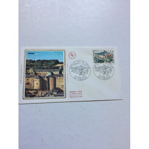 Enveloppe Premier Jour D'Émission 1971 Château Fort De Sedan. Timbre Yvert Et Tellier 1686