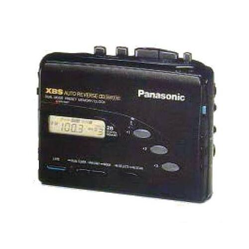 Walkman Radio-cassette portable Panasonic RQ-V200 noire XBS à inversion automatique