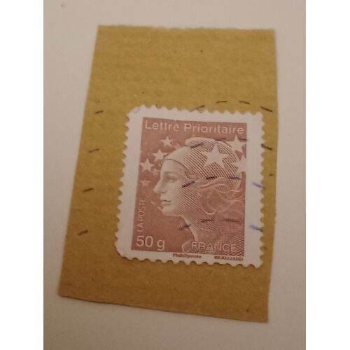 Timbre Poste France Marianne De Beaujard Yvert 4569 Lilas Brun Clair Lettre Prioritaire 50 G De 2011