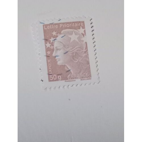 Timbre France Lettre 50g Yvert 4569 Oblitéré - Type Marianne De Beaujard Marianne De L'Europe Lilas Brun Clair De 2011