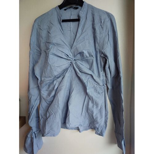 Chemisier Zara Woman Raye Bleu Blanc Tl