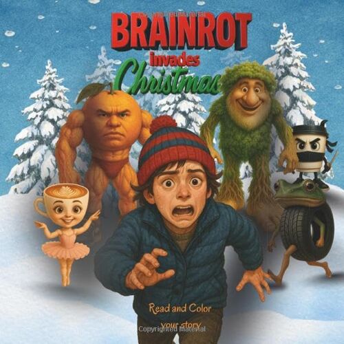Brainrot Christmas Coloring Book: Brainrot Invades Christmas: A Story You Color