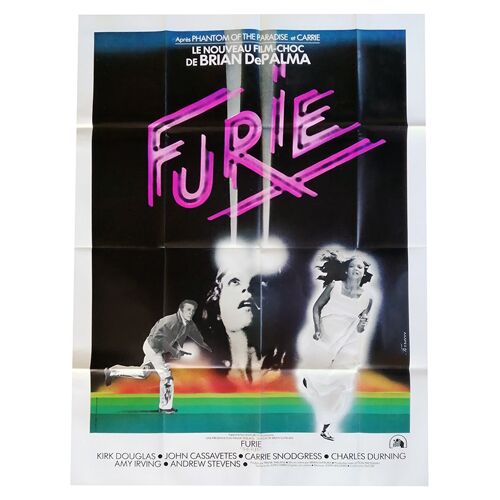 Furie (The Fury) - Véritable Affiche De Cinéma Pliée - Format 120x160 Cm - De Brian De Palma Avec Kirk Douglas, John Cassavetes, Carrie Snodgress, Charles Dunning - 1978