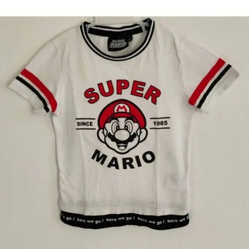 T-Shirt Super Mario Nintendo Officiel Garçon 6 Ans 100% Coton