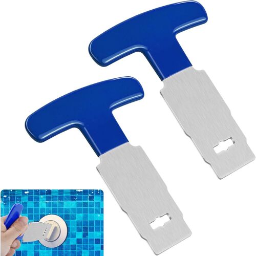 2Pcs Outil de retrait de bouchon de piscine - SP1419A-SP1419E - outil de retrait de siège oculaire de piscine en métal avec poignée