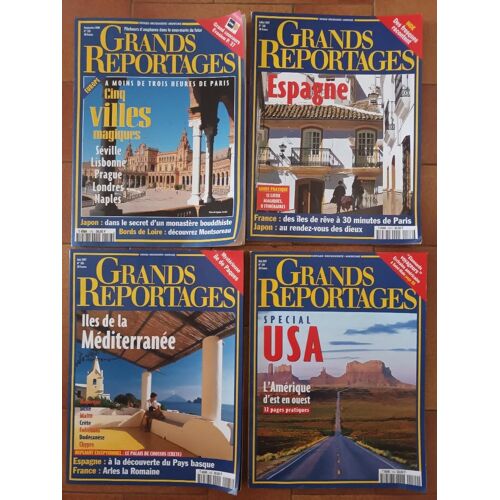 Lot De 4 Revues Grands Reportages - Voyage, Découverte Et Aventure